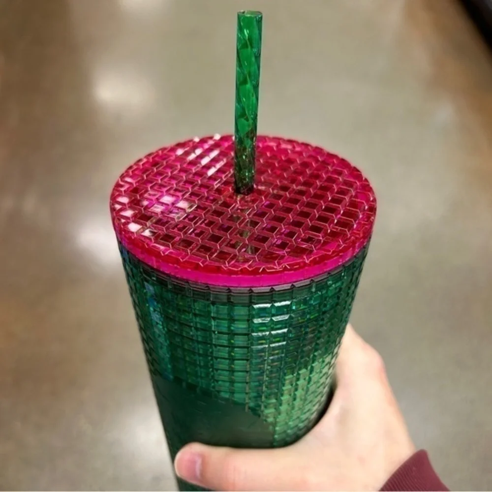 Starbucks Watermelon Iridescent Gridded 2023 Venti Tumbler Mug NWT